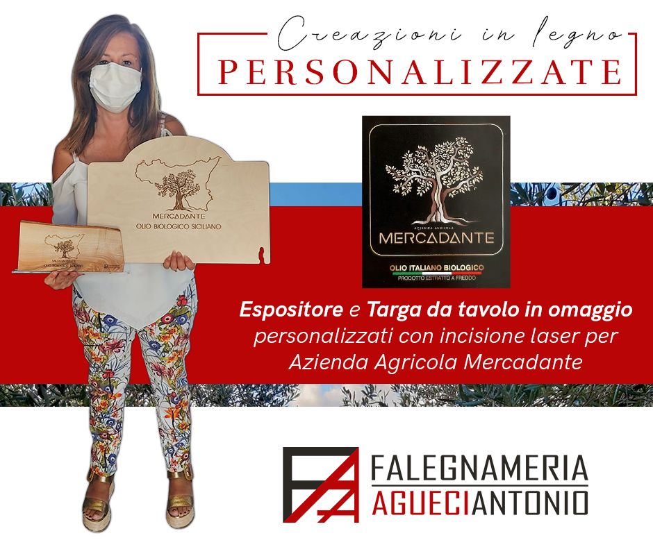 Espositore e Targa da tavolo personalizzati
