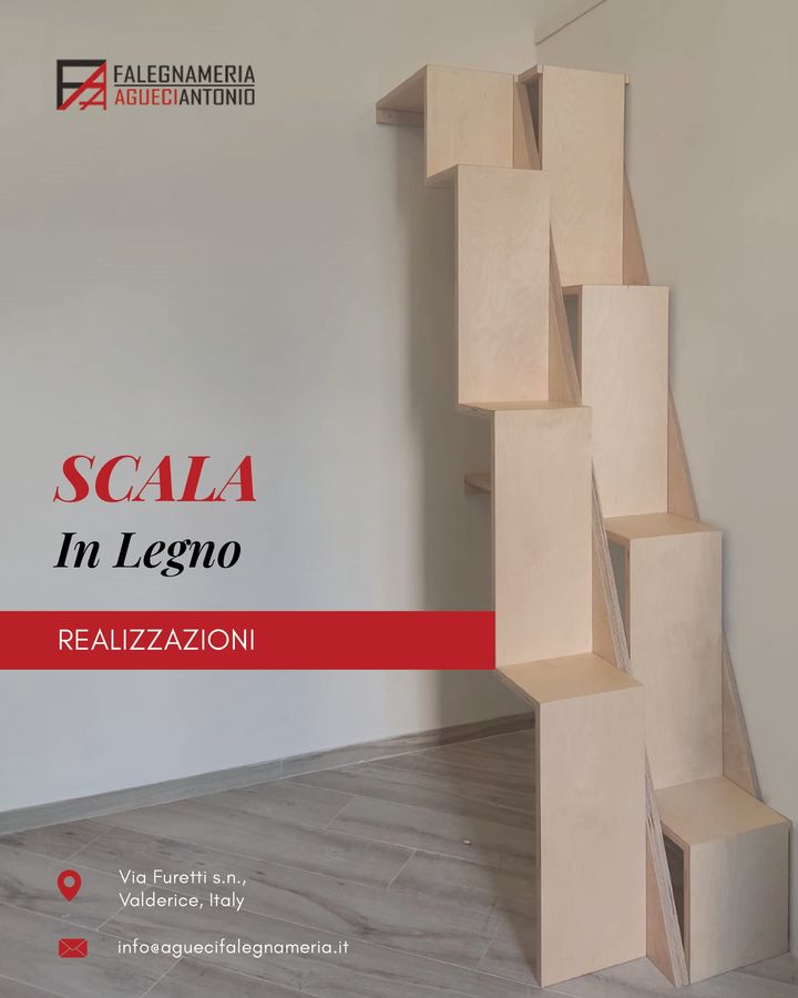 Scala a gradini sfalsati artigianale 🔨
﻿
I gradini sfalsati in legno