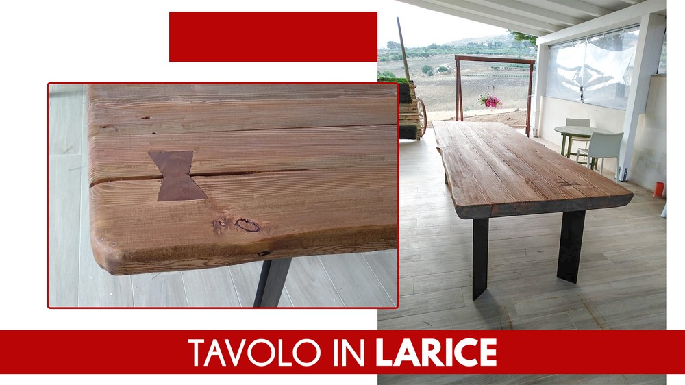 Realizzazione tavolo in larice